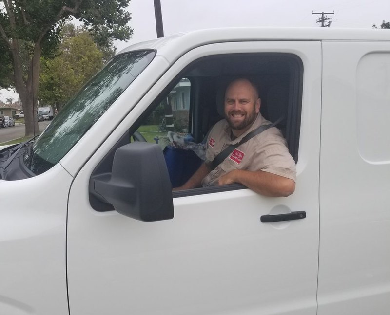 Roger Schill in the All Star van